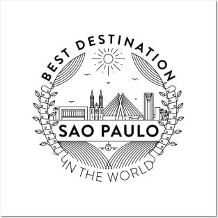 Sao Paulo Minimal Badge Design Posters and Art